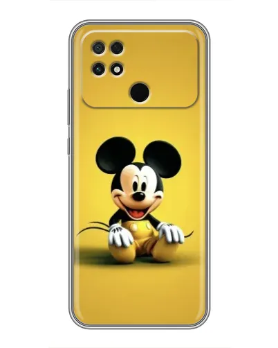 Чехол для Xiaomi POCO C40 с картинкой «Микки на желтом»