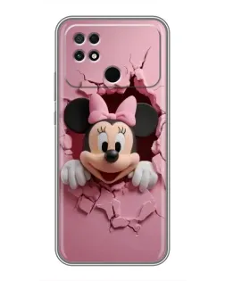 Чехол для Xiaomi POCO C40 с картинкой «Минни сквозь стену»