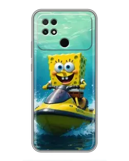 Чехол для Xiaomi POCO C40 с картинкой «Спанч Боб на гидроцикле» Чехол для Xiaomi POCO C40 с картинкой «Спанч Боб на гидроцикле»