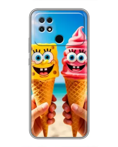 Чехол для Xiaomi POCO C40 с картинкой «Спанч Боб мороженое» Чехол для Xiaomi POCO C40 с картинкой «Спанч Боб мороженое»