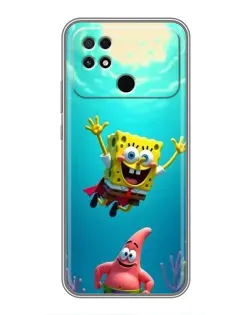 Чохол для Xiaomi POCO C40 з картинкою «Спанч Боб під водою»