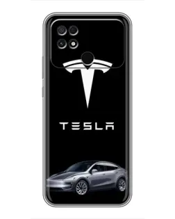 Чохол для Xiaomi POCO C40 з картинкою «Tesla Model Y»
