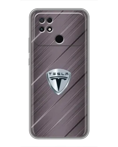 Чохол для Xiaomi POCO C40 з картинкою «Металева текстура Tesla»