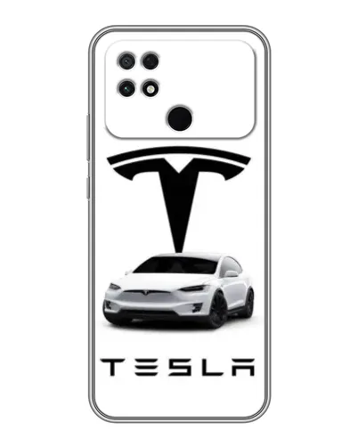 Чохол для Xiaomi POCO C40 з картинкою «Tesla White Style»