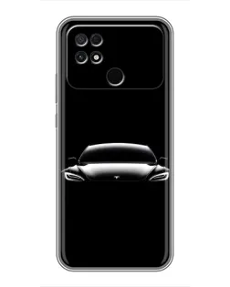 Чохол для Xiaomi POCO C40 з картинкою «Фари Tesla Night»