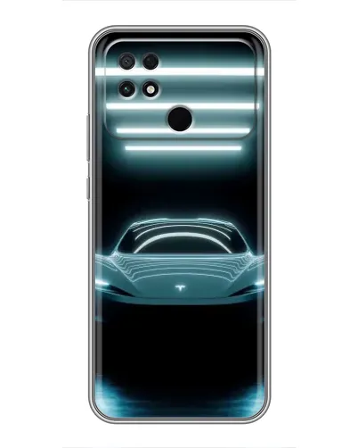 Чохол для Xiaomi POCO C40 з картинкою «Tesla в неоні»
