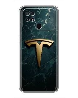 Чохол для Xiaomi POCO C40 з картинкою «Мармурова Tesla Gold»