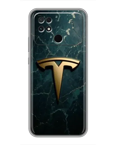 Чохол для Xiaomi POCO C40 з картинкою «Мармурова Tesla Gold»