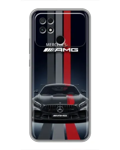 Чохол для Xiaomi POCO C40 з картинкою «Mercedes — білий карбон»