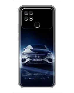 Чохол для Xiaomi POCO C40 з картинкою «Нічний Mercedes EQ»
