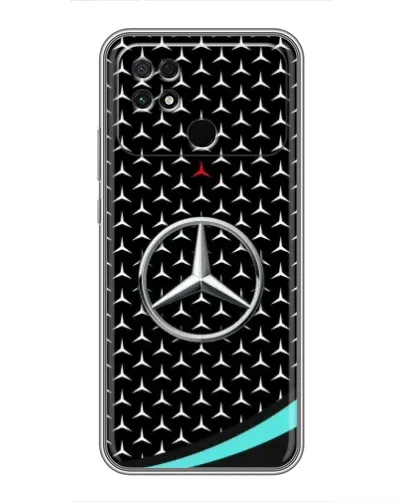 Чохол для Xiaomi POCO C40 з картинкою «Mercedes — бірюзовий акцент»