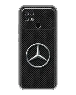 Чохол для Xiaomi POCO C40 з картинкою «Карбоновий Mercedes стиль»