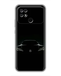 Чохол для Xiaomi POCO C40 з картинкою «Mercedes — силует авто»