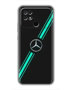 Чохол для Xiaomi POCO C40 з картинкою «Спортивні лінії Mercedes»