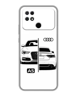 Чохол для Xiaomi POCO C40 з картинкою «Audi — контрастний дизайн»
