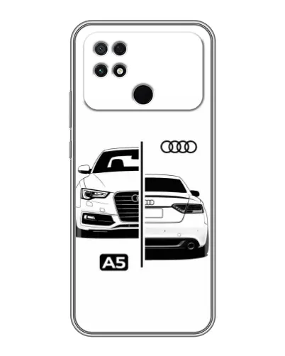 Чохол для Xiaomi POCO C40 з картинкою «Audi — контрастний дизайн»
