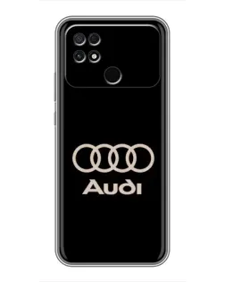 Чохол для Xiaomi POCO C40 з картинкою «Audi — золотий логотип»