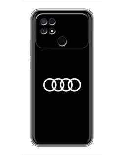 Чохол для Xiaomi POCO C40 з картинкою «Audi White Logo»
