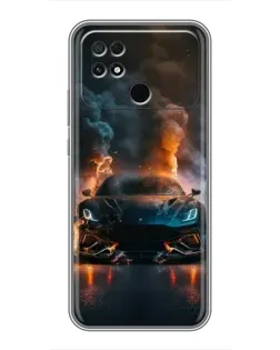 Чохол для Xiaomi POCO C40 з картинкою «Lamborghini димна естетика»