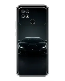 Чохол для Xiaomi POCO C40 з картинкою «Чорний Lamborghini Aventador»