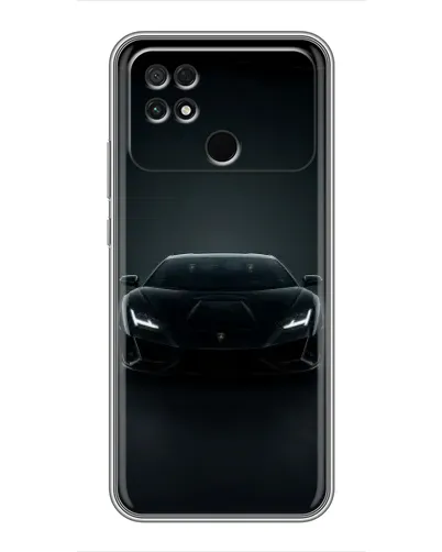 Чохол для Xiaomi POCO C40 з картинкою «Чорний Lamborghini Aventador»
