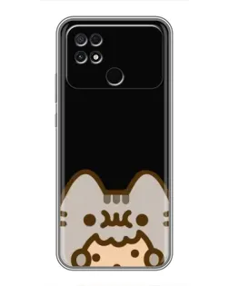 Чехол для Xiaomi POCO C40 с картинкой «Пушин на черном»