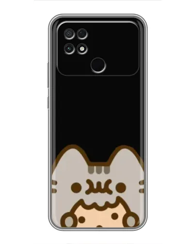 Чехол для Xiaomi POCO C40 с картинкой «Пушин на черном»