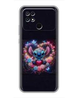Чехол для Xiaomi POCO C40 с картинкой «Stitch в цветах» Чехол для Xiaomi POCO C40 с картинкой «Stitch в цветах»