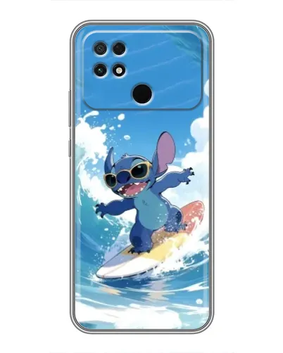 Чехол для Xiaomi POCO C40 с картинкой «Стич на волне»
