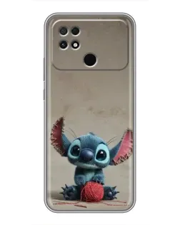 Чехол для Xiaomi POCO C40 с картинкой «Стич на коричневом фоне» Чехол для Xiaomi POCO C40 с картинкой «Стич на коричневом фоне»