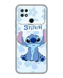 Чехол для Xiaomi POCO C40 с картинкой «Stitch среди цветов» Чехол для Xiaomi POCO C40 с картинкой «Stitch среди цветов»