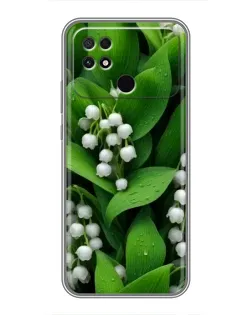 Чехол для Xiaomi POCO C40 с картинкой «Ландыши в зелени»