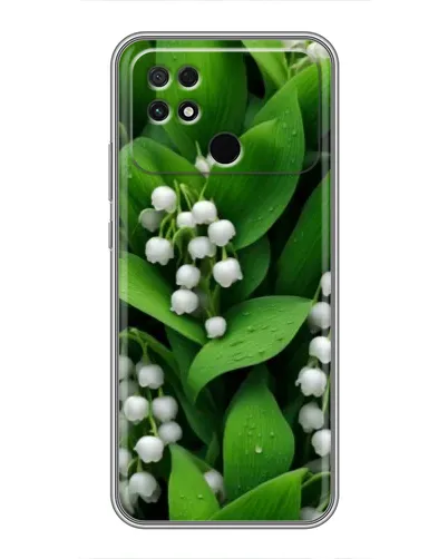 Чехол для Xiaomi POCO C40 с картинкой «Ландыши в зелени»