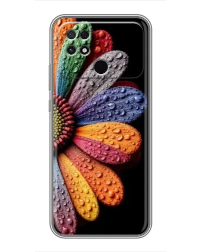 Чехол для Xiaomi POCO C40 с картинкой «Радужный цветок»