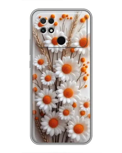 Чехол для Xiaomi POCO C40 с картинкой «Белые сухоцветы»