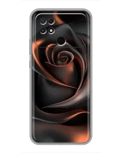 Чехол для Xiaomi POCO C40 с картинкой «Шелковая черная роза»