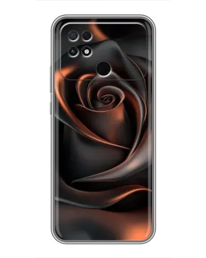Чехол для Xiaomi POCO C40 с картинкой «Шелковая черная роза»
