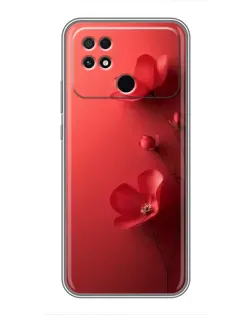 Чехол для Xiaomi POCO C40 с картинкой «Маковые соцветия»