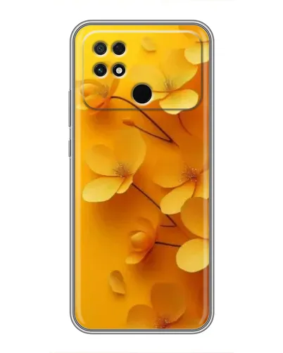 Чехол для Xiaomi POCO C40 с картинкой «Золотые лепестки»
