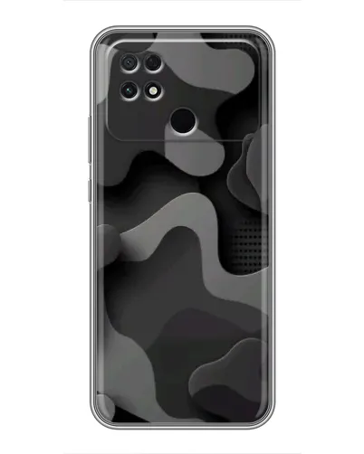 Чехол для Xiaomi POCO C40 с картинкой «Темный абстрактный камуфляж»