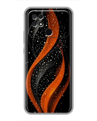 Чехол для Xiaomi POCO C40 с картинкой «Огненная звездная волна»