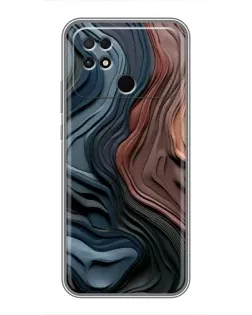 Чехол для Xiaomi POCO C40 с картинкой «Цветные волны каньона»