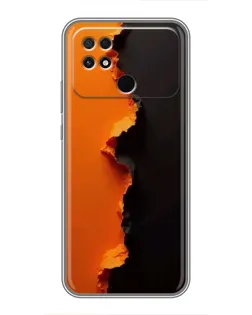 Чехол для Xiaomi POCO C40 с картинкой «Оранжевый разлом»