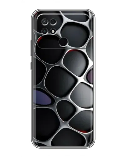 Чехол для Xiaomi POCO C40 с картинкой «Объемная темная решетка»