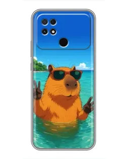 Чохол для Xiaomi POCO C40 з картинкою «Морська капібара»