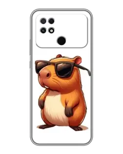 Чохол для Xiaomi POCO C40 з картинкою «Капібара в окулярах»