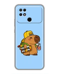 Чохол для Xiaomi POCO C40 з картинкою «Капібара на скейті»