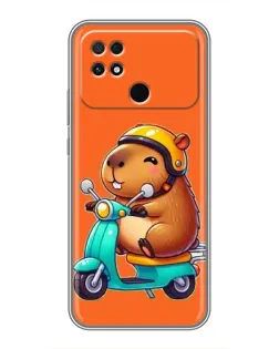 Чохол для Xiaomi POCO C40 з картинкою «Капібара на скутері»