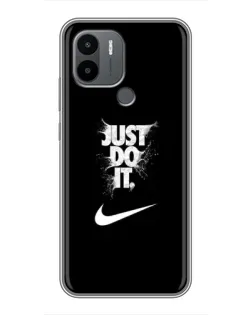 Чехол для Xiaomi Poco C50 с картинкой «Текстовый принт Nike»
