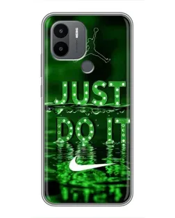 Чехол для Xiaomi Poco C50 с картинкой «Зеленый неоновый Nike»